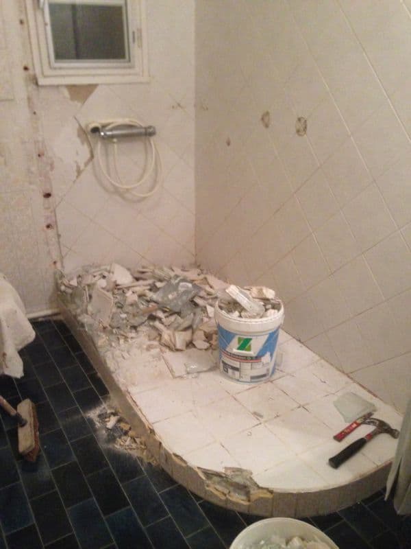 Rénovation d'une douche à Pau (64) - avant